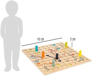 Настільна гра «Змійки та драбини» XL з дерева Small Foot, для 6 гравців, від 4 років, велика