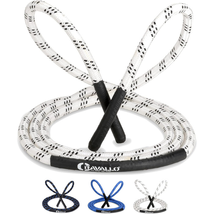 Скакалка Cravallo® Springseil I 3 метри Fatburner Speed Jumping Rope для дорослих, професійна скакалка для боксу, витривалості, MMA, HIIT, чорна, синя, біла