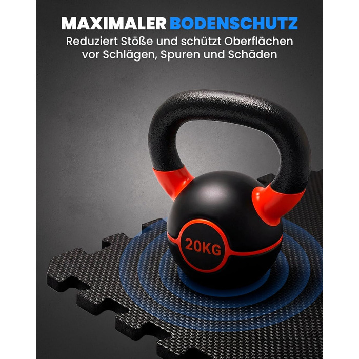 Набір модульних килимків для підлоги unycos (12/20/28 шт), захисна пазл-матрас 30x30x1.2 см для тренажерного залу, спортивного обладнання та йоги, водонепроникні, чорні