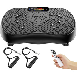 Віброплатформа для дому з 180 рівнів, 6 режимів тренувань, Bluetooth, LCD-екран, пульт, 150 кг, для схуднення та загального тонусу тіла