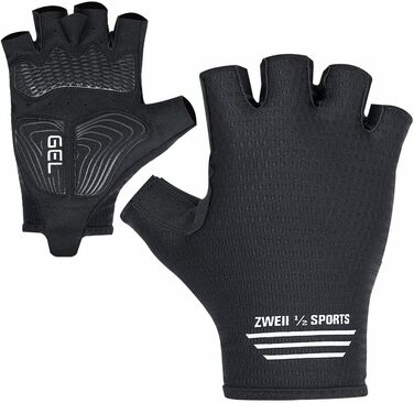 Велосипедні рукавички літні для чоловіків та жінок – дихаючі рукавички з гелевою подушечкою для MTB, шосе та трекінгу, чорно-білі (XXL)