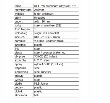 Дитячий велосипед Kellys Wasper 16