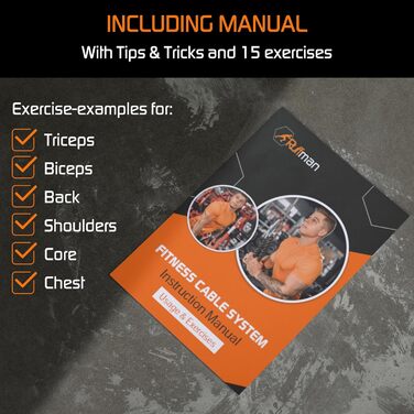 Тренажер для лат-підтягувань Ruffman Fitness, тросовий тренажер для передпліччя, трицепса, силові вправи, домашній кабельний тренажер, фітнес-обладнання