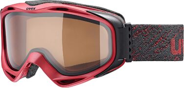 Лижна маска Uvex G.gl 300 Pola, унісекс, поляризаційна, універсальний розмір, темно-червона матова