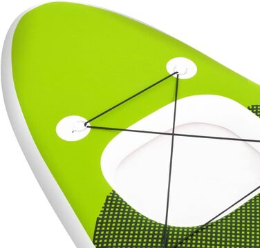Надувна SUP-дошка для дорослих vidaXL 300x76x10 см, зелена, комплект для серфінгу та падлбордингу