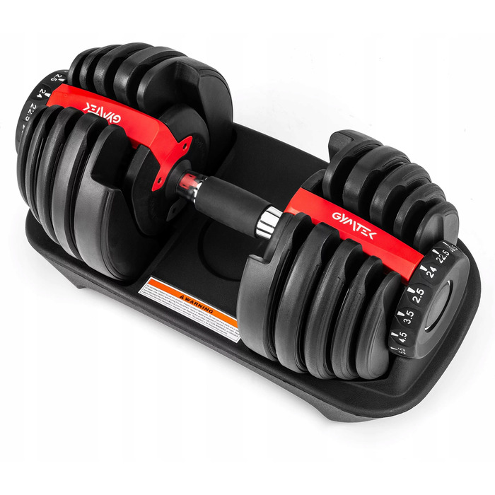 Регульовані гумовані гантелі Gymtek 1 x 24 кг