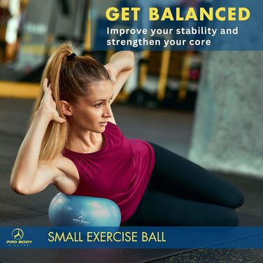 М'яч ProBody Pilates Ball 22,9 см — міні гімнастичний м'яч для йоги, пілатесу, фітнесу, стабілізації, пресу, реабілітації, домашніх тренувань
