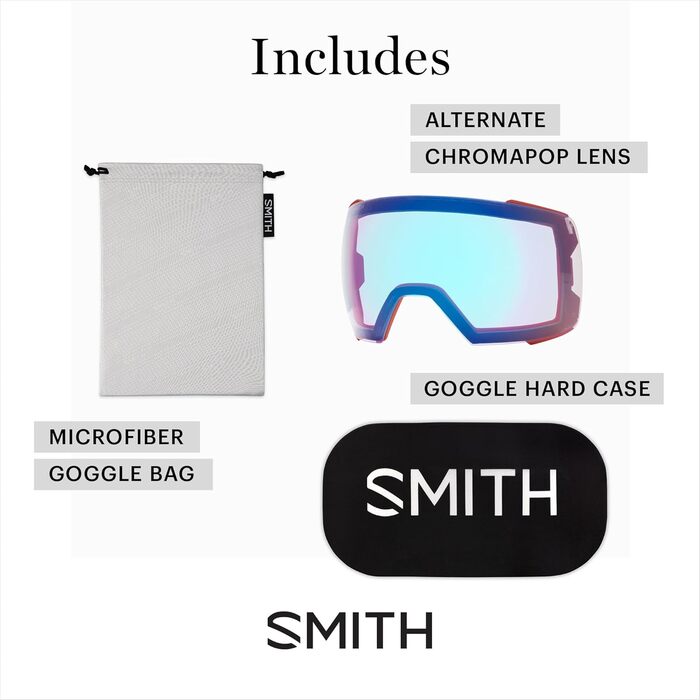 Лижна маска Smith Optics I/O MAG XL Terra ChromaPop Sun Black Gold Mirror, унісекс, дзеркальна, для зимових видів спорту