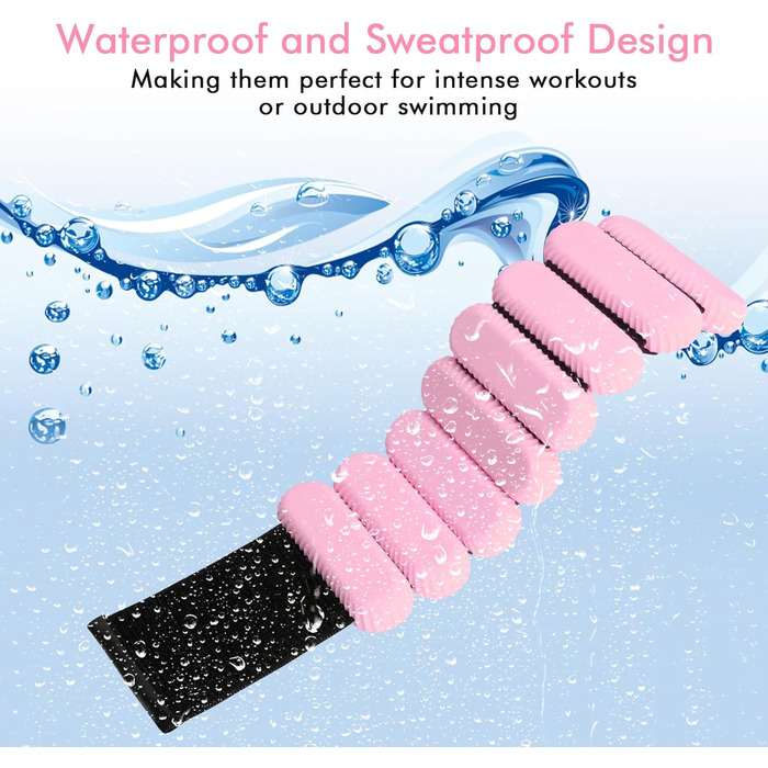 Ваги для зап'ястя та щиколотки жіночі/чоловічі, регульовані, силіконові, для фітнесу, йоги, бігу (Рожеві)