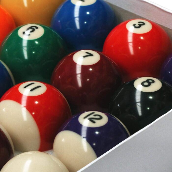 Набір для більярду Homegames: кулі з точками та смужками, 50.8 мм, для змагань (розмір UK)