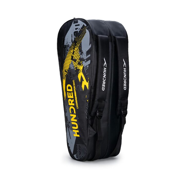 Сумка для бадмінтону HUNDRED Sonic Pack Kit Bag: містка сумка для ракеток, взуття та екіпіровки для спорту, тренажерного залу та подорожей, унісекс, чорна