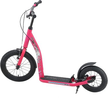 Самокат дитячий STAR SCOOTER City Kick Scooter 16 дюймів, рожевий, з повітряними колесами, регульована висота, для дітей від 8 років