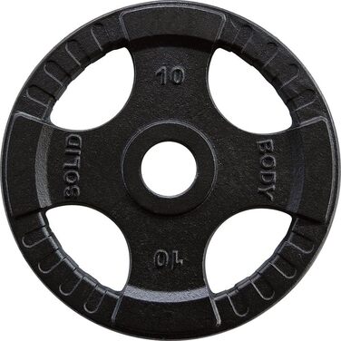 Олімпійський диск Body Solid OPTK 10 кг з 4 ручками, металевий