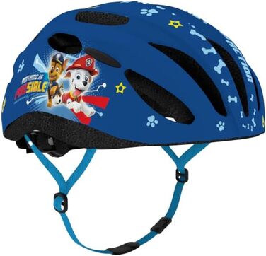 Дитячий велосипедний шолом Paw Patrol для хлопчиків, синій, розмір M (52-56 см), технологія In-Mold, від 6 років