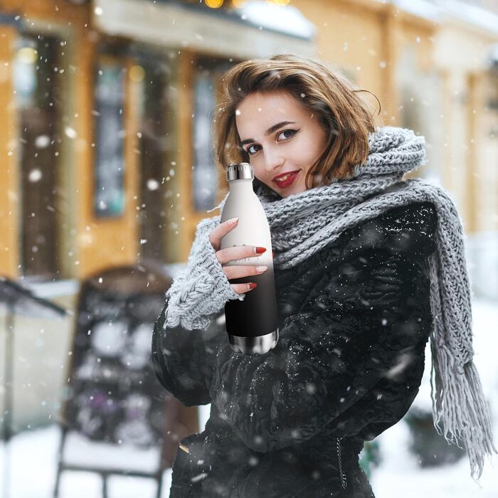 Термос-пляшка 1000 мл, ізольована фляка з нержавіючої сталі, без BPA, пляшка для води, не протікає, з подвійними стінками, для газованої води, підходить для університету, роботи, подорожей, спорту, активного відпочинку, для хлопчиків та дівчаток, темно-зе