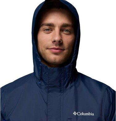 Чоловіча водонепроникна куртка Columbia Pouring Adventure III, темно-синя (Collegiate Navy/Mountain Blue), розмір M