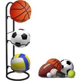 Металевий стенд для зберігання м'ячів: баскетбольних, футбольних, волейбольних (3 яруси)