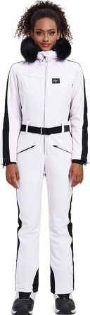 Жіночий комбінезон-кіберсузір'я HOTIAN: теплий, непромокаючий, вітронепроникний, з капюшоном (M, білий)