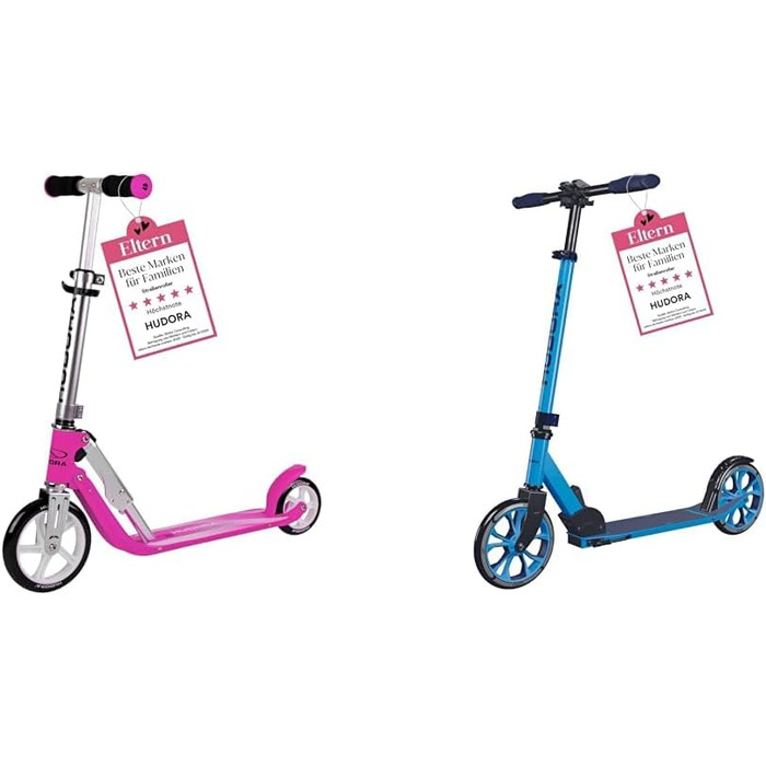 Дитячий алюмінієвий самокат HUDORA Little BigWheel, регульований, складаний, великі колеса, до 100 кг, від 3 років