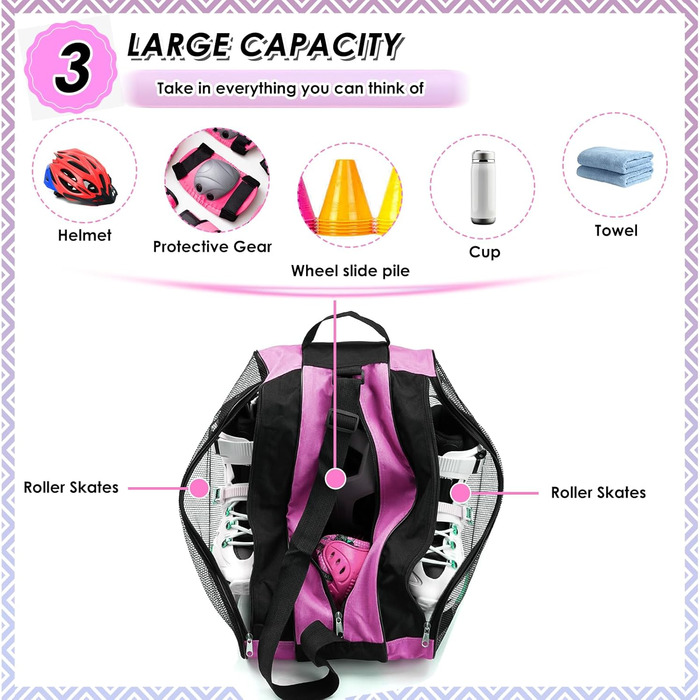 Сумка для роликів та ковзанів для дітей, рожева