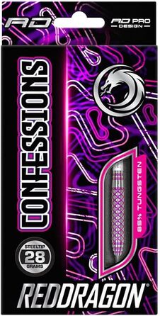 Дротики Red Dragon Confessions 26г, 28г, 30г з вольфраму з хвостовиками та оперенням