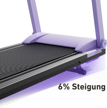Біговий тренажер DeerRun з підтримкою High-Tech пристроїв, 158 кг, APP-керування, 2573W, складний, з курсами та мультиплеєр, фіолетовий