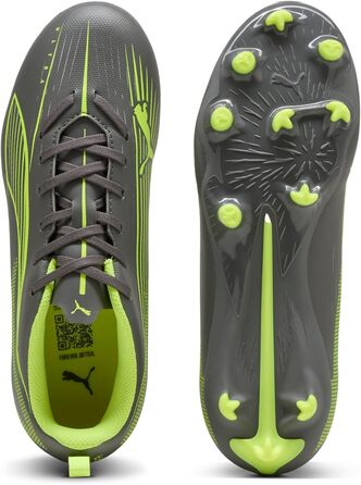 Дитячі футбольні бутси PUMA Ultra 5 Play FG/AG Jr - срібно-жовтий колір, розмір 36 EU