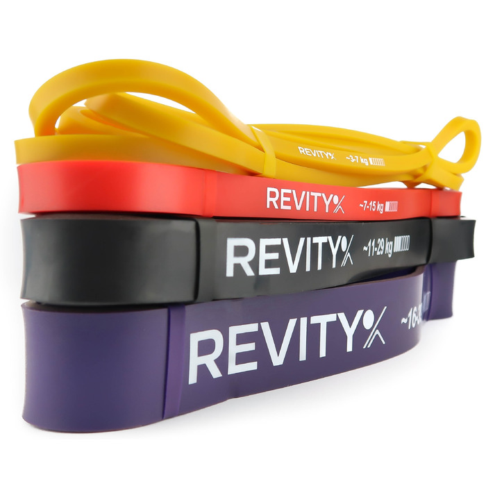 Набір фітнес-резинок Revity Power Bands 3-39 кг, 4 шт.