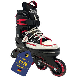 Інлайневі ролики Best Sporting для дітей, розмір 29-33, з гальмом, чорно-червоні