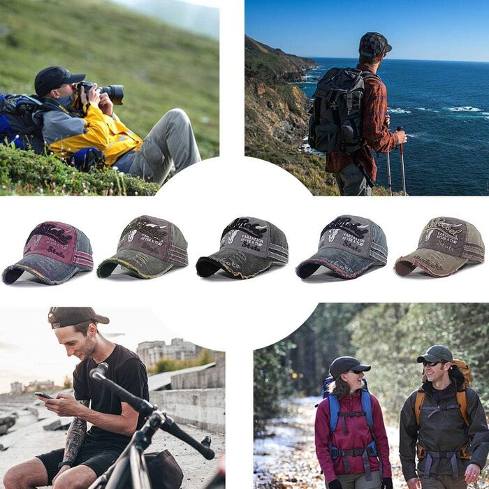 Кепка-бейсболка CheChury унісекс вінтажна, регульована кепка для гольфу та спорту, однорозмірна, колір хакі