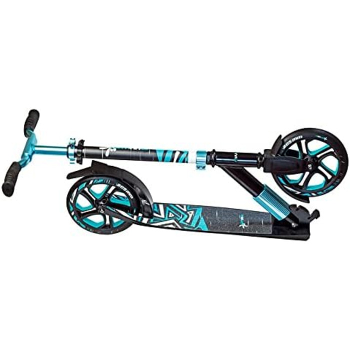 Самокат трюковий muuwmi Aluminium Scooter Deluxe 205 мм ABEC 7, регульована висота, для дітей та дорослих, сертифікат GS, бірюзовий