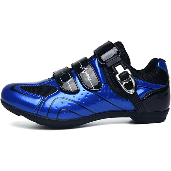 Велосипедні черевики для чоловіків та жінок, MTB, шосейні, кросівки, дихаючі, для катання на велосипеді, велосипедні черевики Spin MTB (39 EU, Синій градієнт)