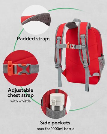 WATERFLY Легкий туристичний рюкзак 12 л для походів, подорожей, спорту, велосипеду, знімна грудна застібка, унісекс