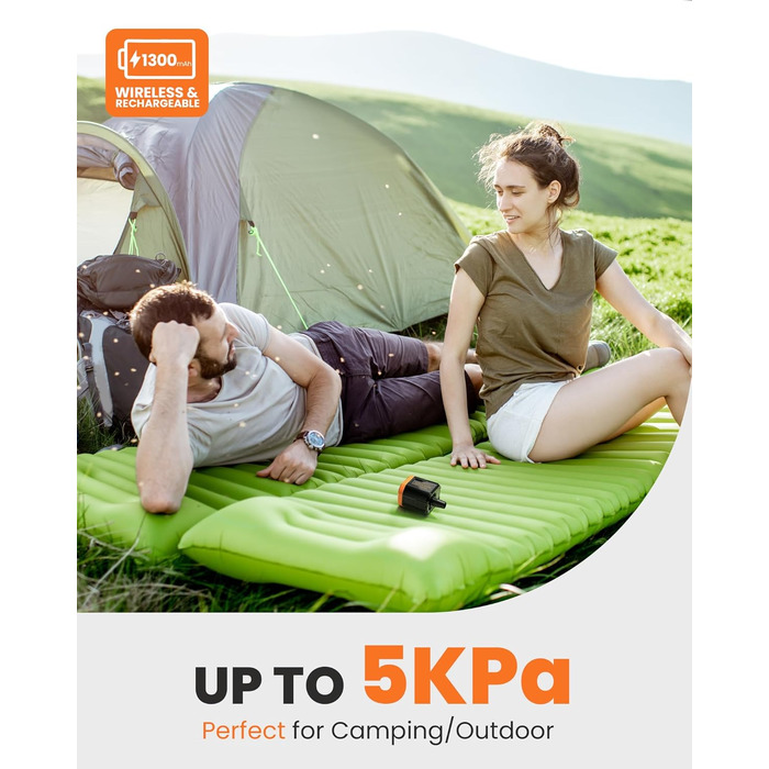 OutdoorMaster Bonito - портативна електрична повітряна помпа для надувних виробів. 14.43Wh, для надувних матраців, басейнів, сумок, ліжок. Надування та здування.