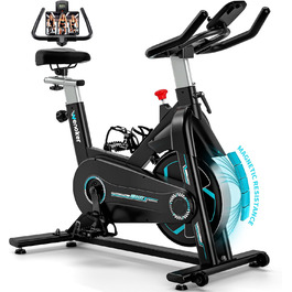 Венкер Домашній Велотренажер з Магнітним Гальмом, Indoor Bike з LCD-Монітором, Макс. Вага 160 кг