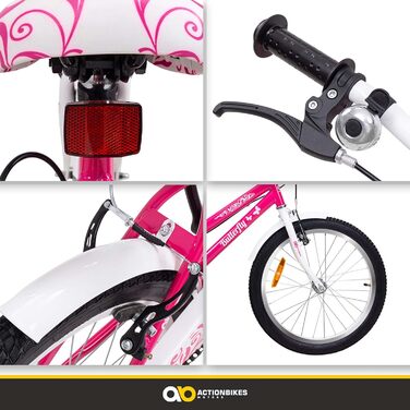 Дитячий велосипед Actionbikes Butterfly 20 дюймів, V-Brake, для дівчаток, з крилами, від 6 до 9 років