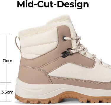 Зимові черевики Mishansha для жінок, утеплені, антиковзаючі, для ходьби, розмір 36-42 (EU 42, Бежевий)