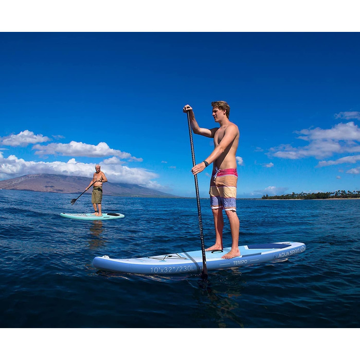 Надувний SUP Борд Aqua Spirit 2025 | Комплект з веслом, рюкзаком та насосом | 320x81x15/457x91x15 см