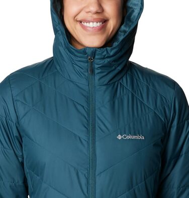 Жіноча зимова подовжена куртка з капюшоном Columbia First Generation Heavenly Long Hooded Jacket, колір Night Wave, розмір S