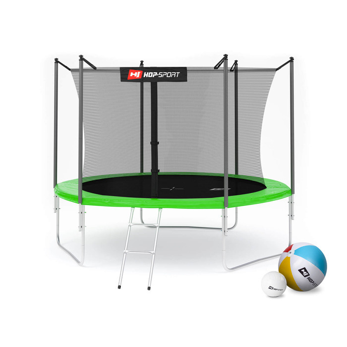 Батут Hop-Sport 10ft (305см) зелений з внутрішньою сіткою