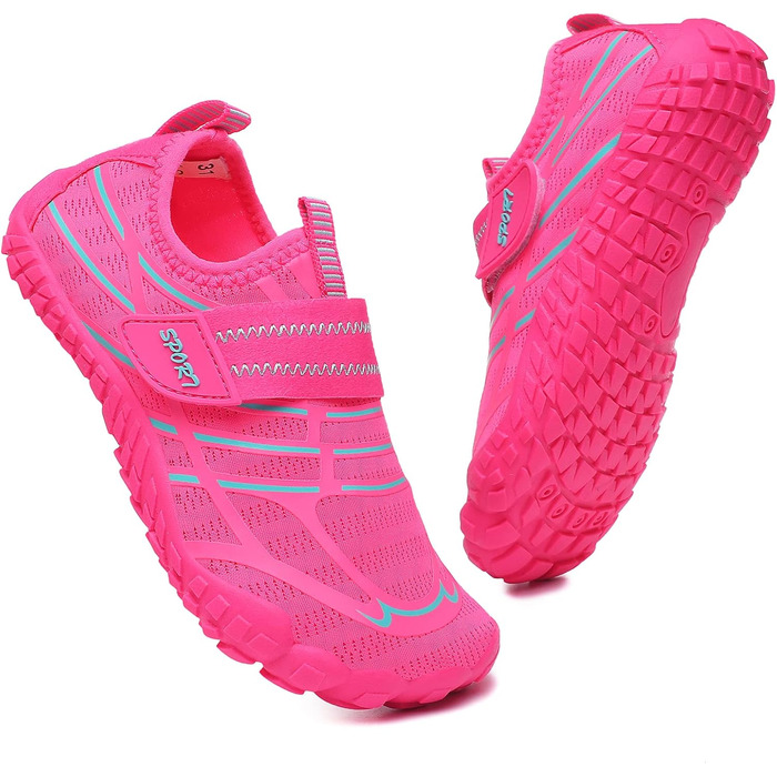 Дитячі аквашузи Hanani для хлопчиків та дівчаток. Легкі, швидковисихаючі, для плавання та відпочинку на пляжі. Розмір 34 EU, червоний колір