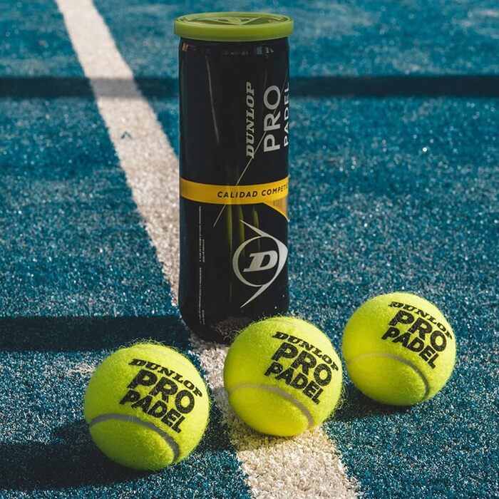 М'ячі для падел-тенісу Dunlop Pro Padel (3 шт.) - для змагань та турнірів