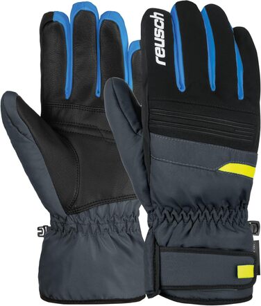 Унісекс рукавички Reusch Brandon R-tex XT для чоловіків, темно-сірі/жовті, розмір 9, водонепроникні зимові перчатки