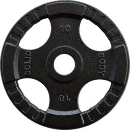 Олімпійський диск Body Solid OPTK 10 кг з 4 ручками, металевий