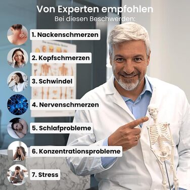 Масажер для шиї Neurotex Lefaya Nurotex 11-в-1: бездротовий, з підігрівом 42°C, 9 рівнів інтенсивності та 6 режимів, електричні імпульси проти болю та напруги (червоний)