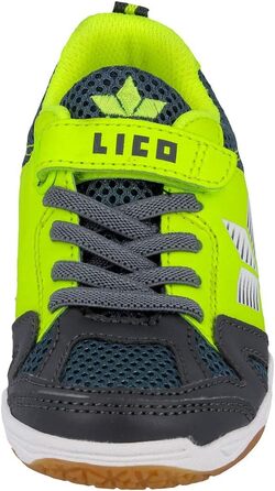 Дитячі спортивні кросівки для залу Lico Unisex, розмір 34 EU, колір антрацит/лимон