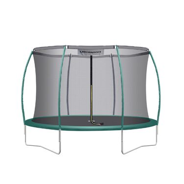Батут Ultrasport Deluxe Outdoor для дітей Ø 244/305/366/460 см, до 150 кг, повний комплект з сіткою, сходами, захистом краю та комплектом для монтажу