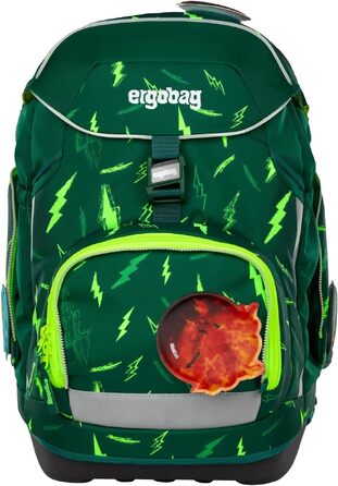 Комплект ергономічного шкільного рюкзака ergobag для 1 класу початкової школи, 6 предметів, унісекс, колір Bärtastisch - Зелений