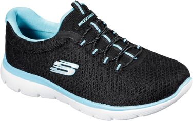 Кросівки жіночі Skechers Summits чорні з бірюзовими вставками (38 EU)