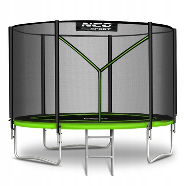 Садовий батут Neo-Sport 6ft/183см із зовнішньою сіткою та драбиною
